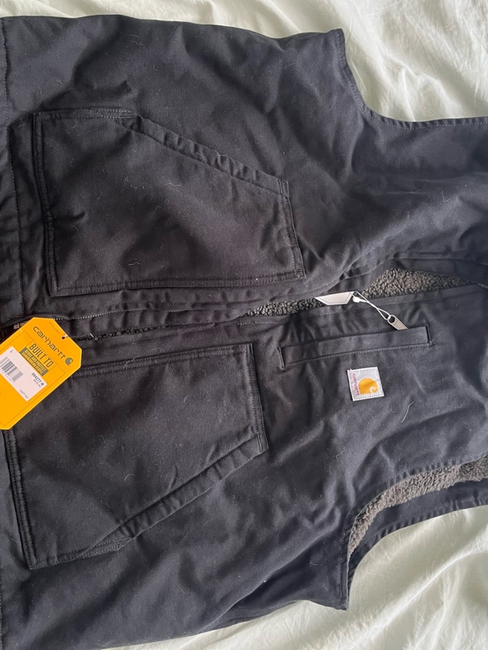 Carhartt Black Sherpa-Lined Vest